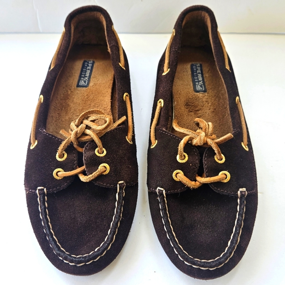 Sperry Women's Brown Suede Leather Top-Sider #9295098
